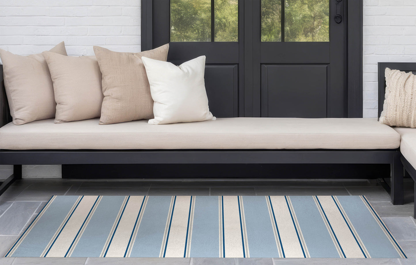 Cabana Stripe Outdoor Rug By Christopher's Corner