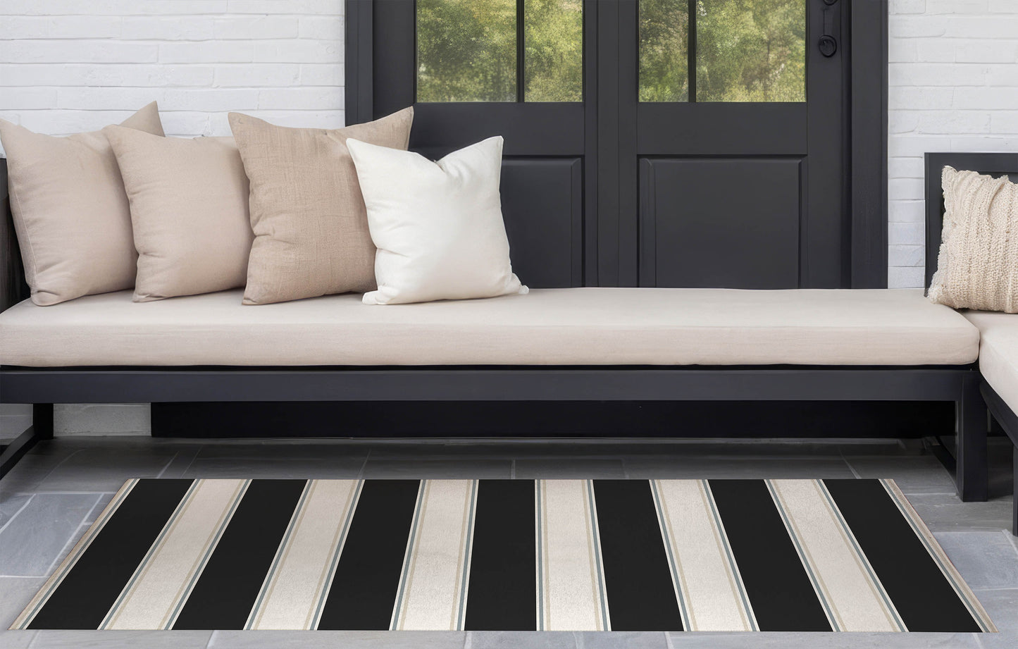 Cabana Stripe Outdoor Rug By Christopher's Corner