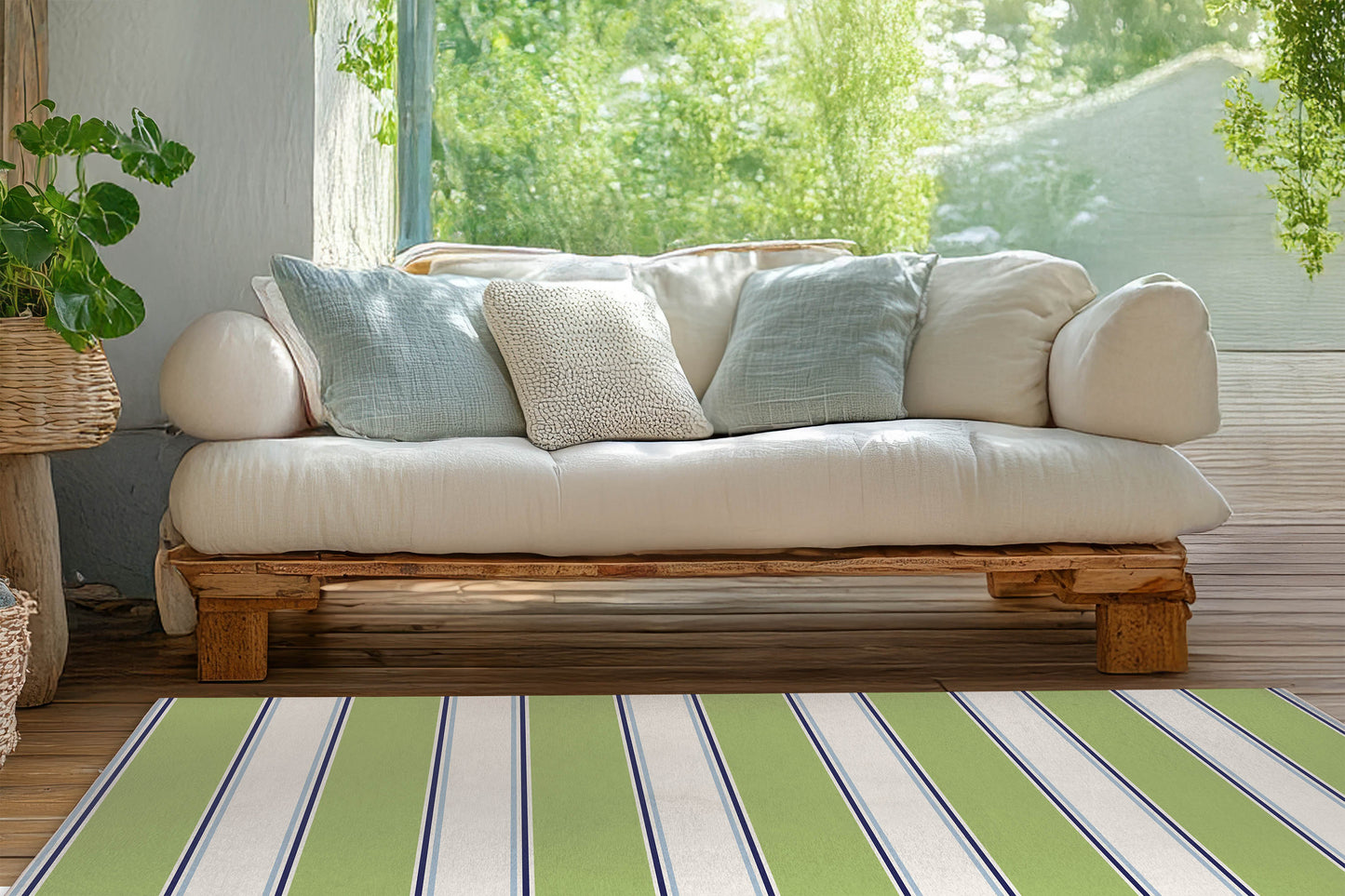 Cabana Stripe Outdoor Rug By Christopher's Corner