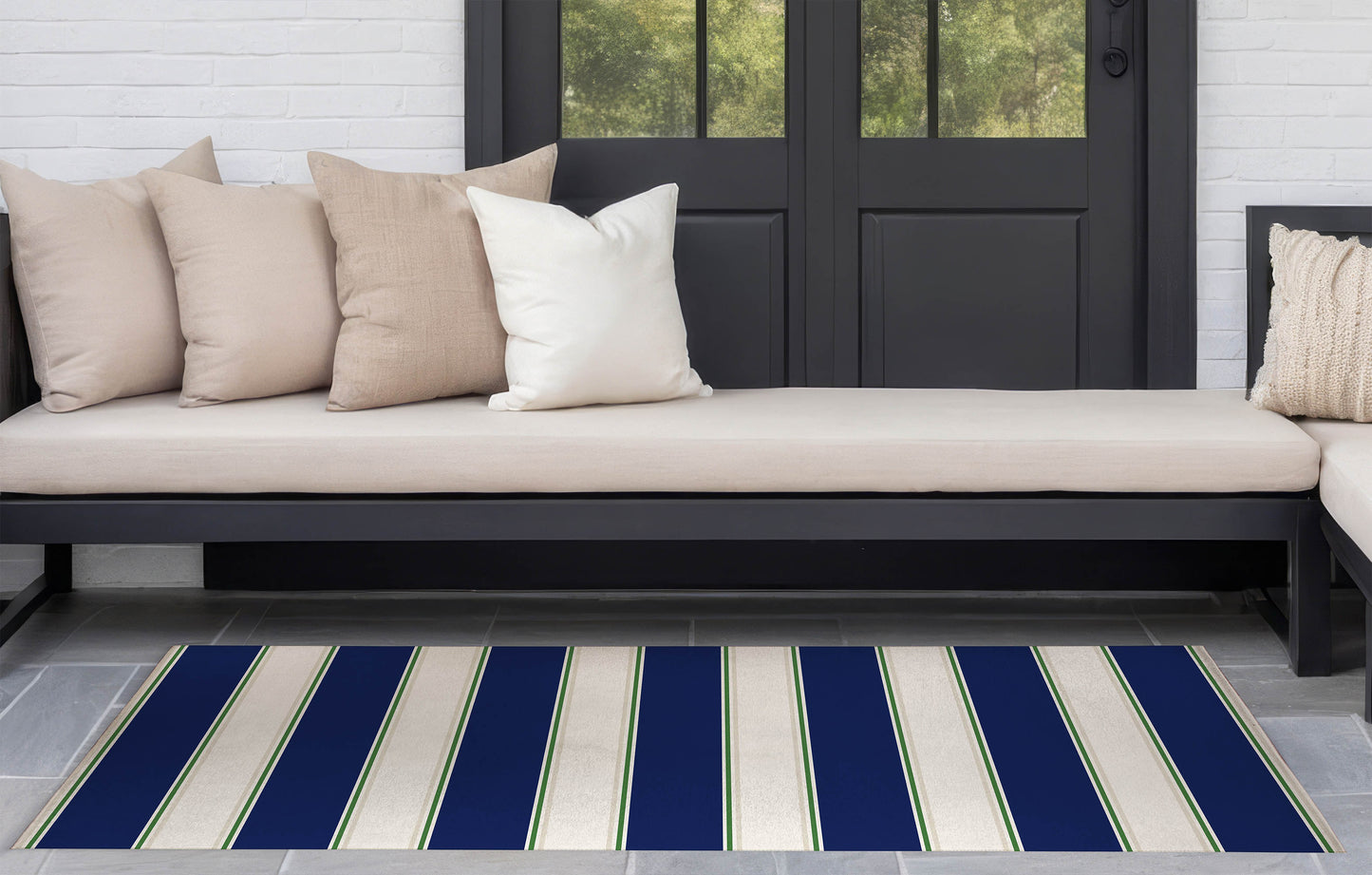 Cabana Stripe Outdoor Rug By Christopher's Corner