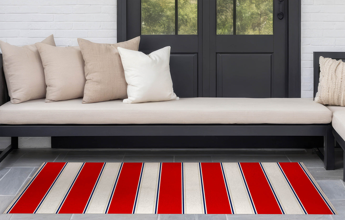 Cabana Stripe Outdoor Rug By Christopher's Corner