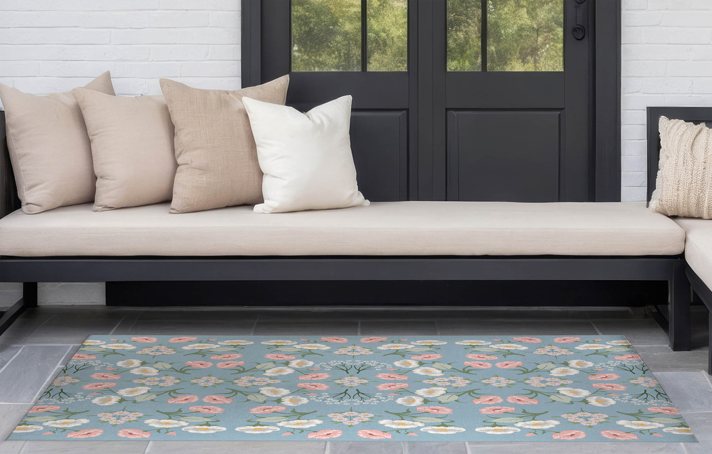 May flowers Outdoor Rug By Christopher's Corner