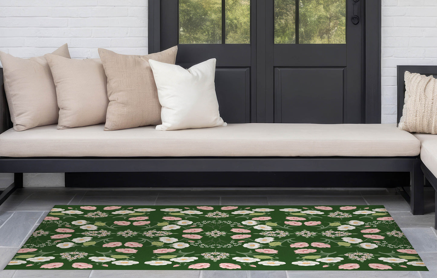 May flowers Outdoor Rug By Christopher's Corner