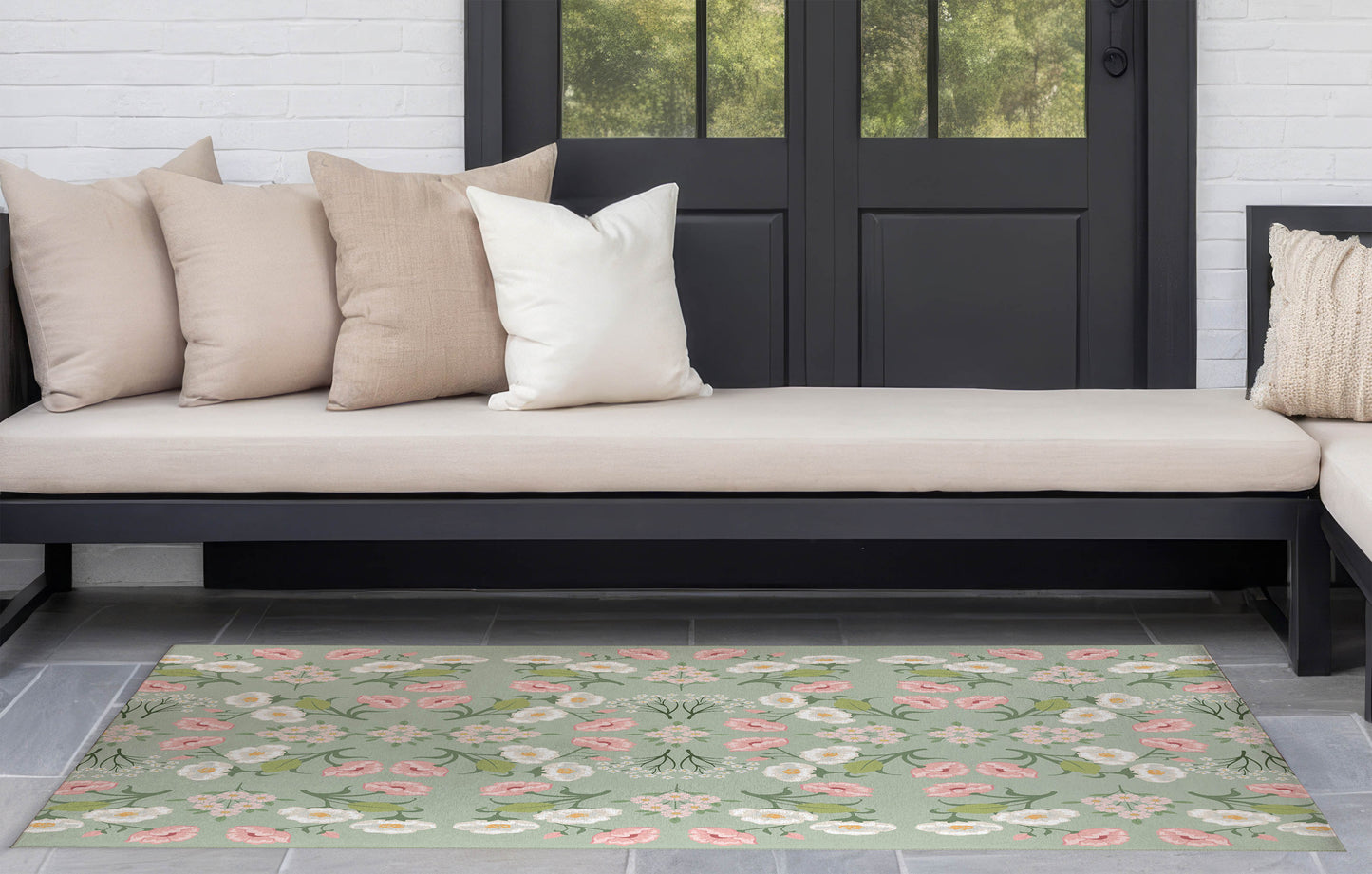 May flowers Outdoor Rug By Christopher's Corner
