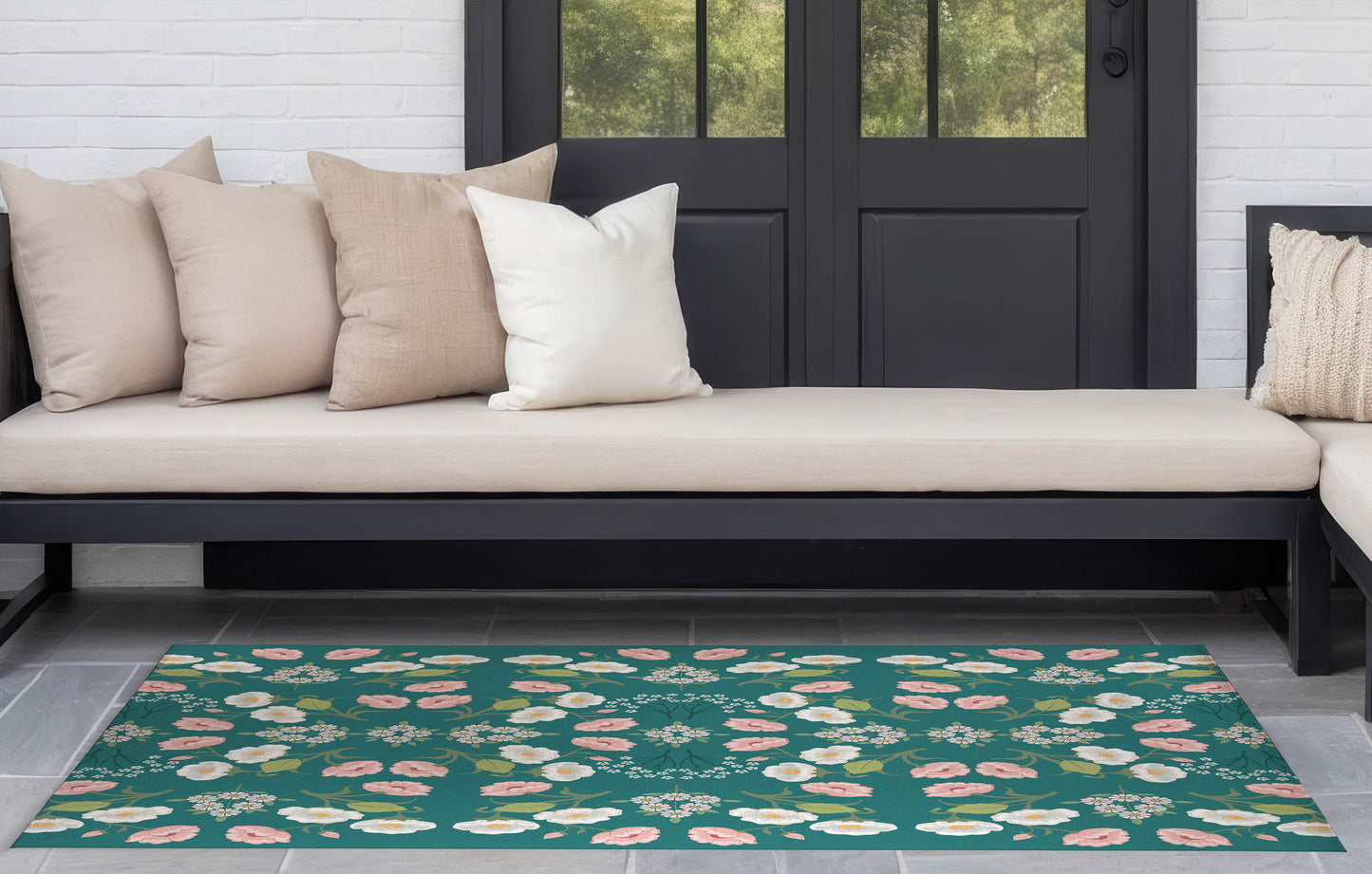 May flowers Outdoor Rug By Christopher's Corner