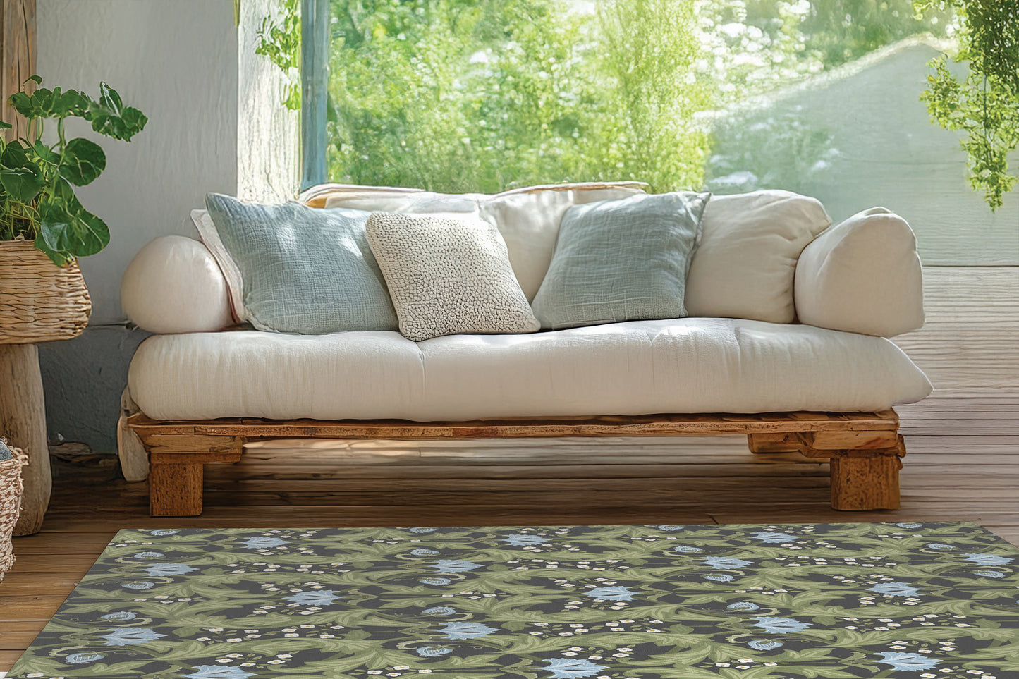 Ogee Leaf Outdoor Rug By Christopher's Corner
