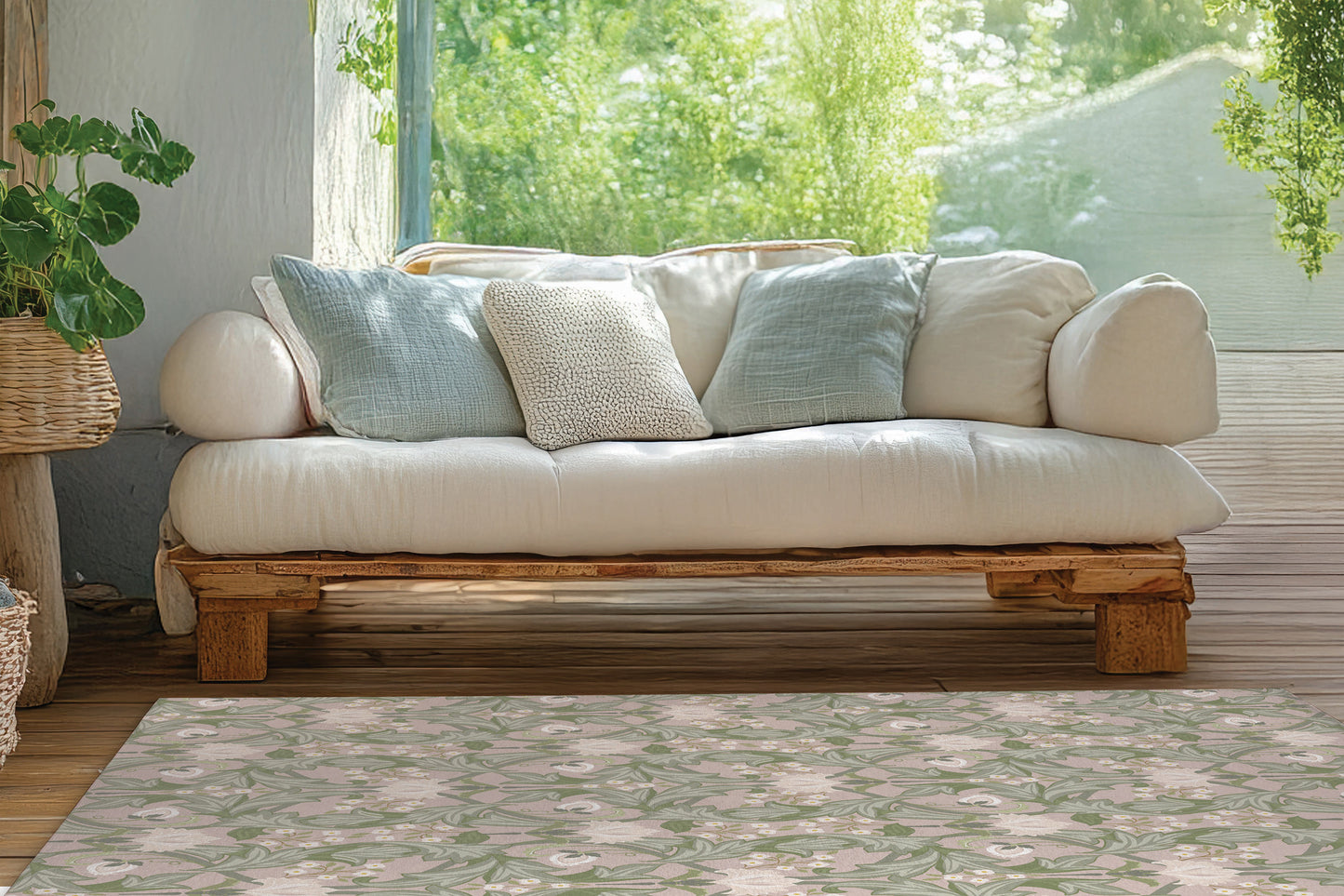 Ogee Leaf Outdoor Rug By Christopher's Corner
