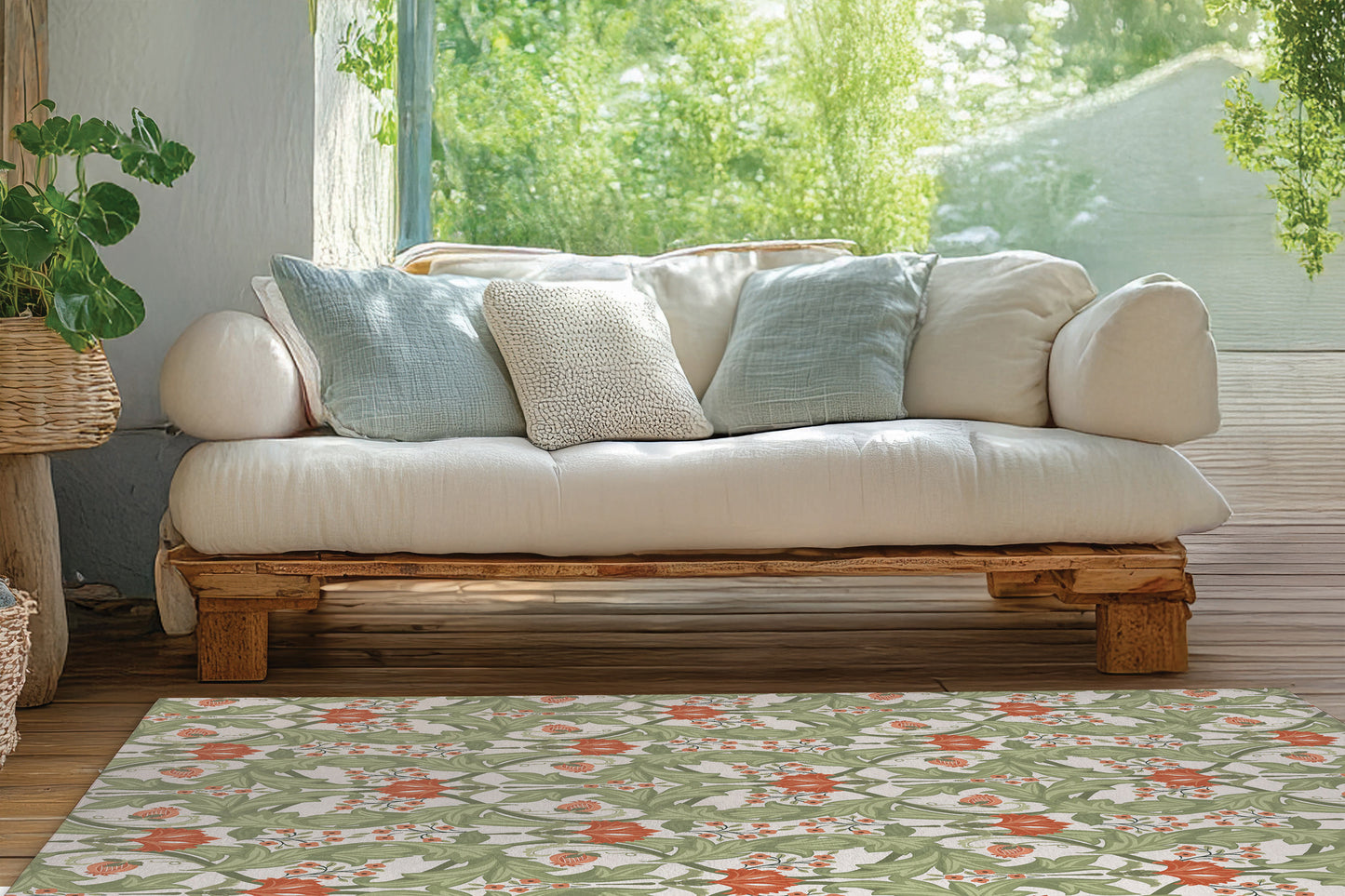 Ogee Leaf Outdoor Rug By Christopher's Corner