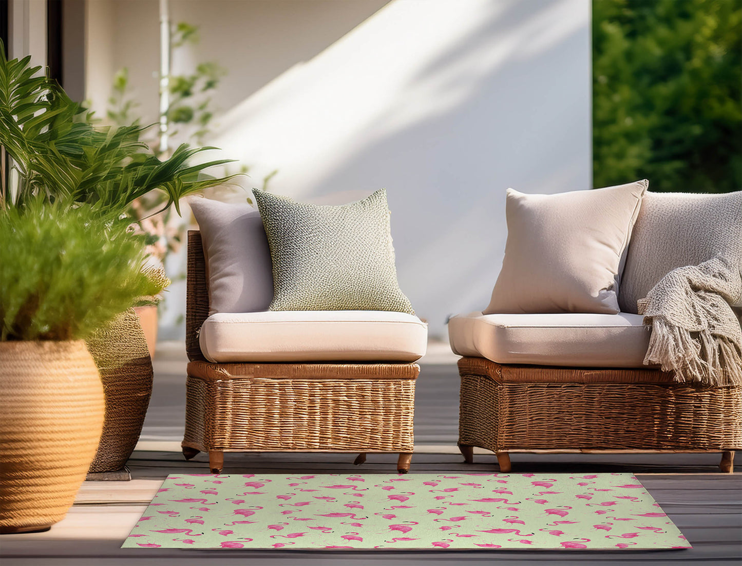 Summer Flamingo Outdoor Rug By Christopher's Corner