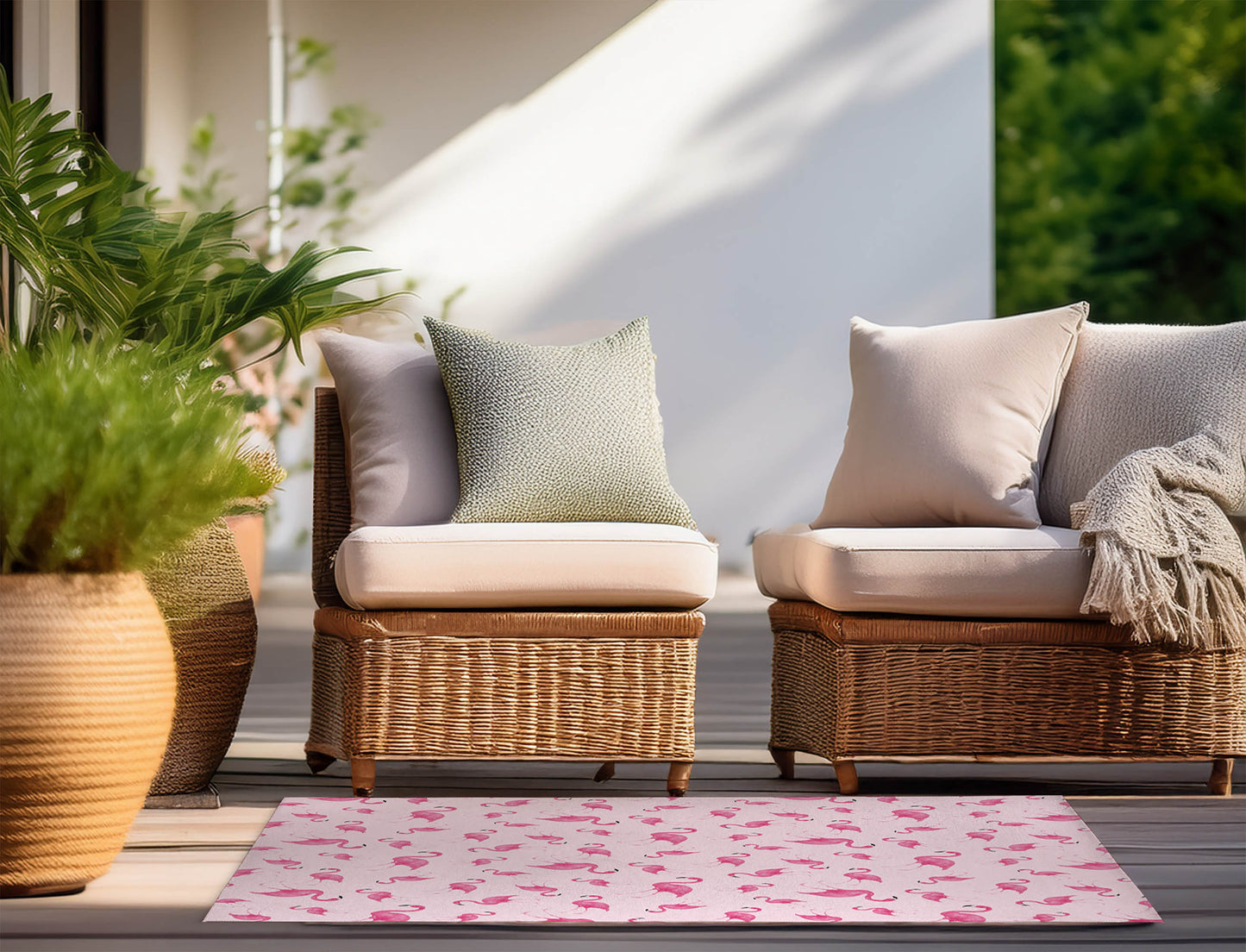 Summer Flamingo Outdoor Rug By Christopher's Corner
