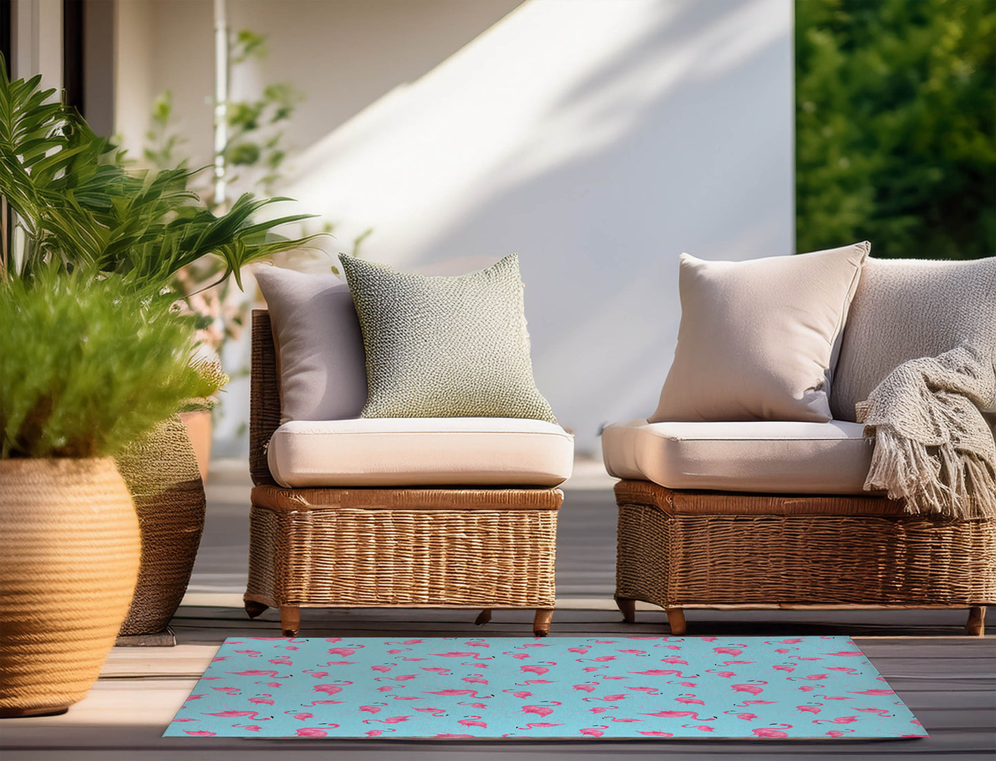 Summer Flamingo Outdoor Rug By Christopher's Corner
