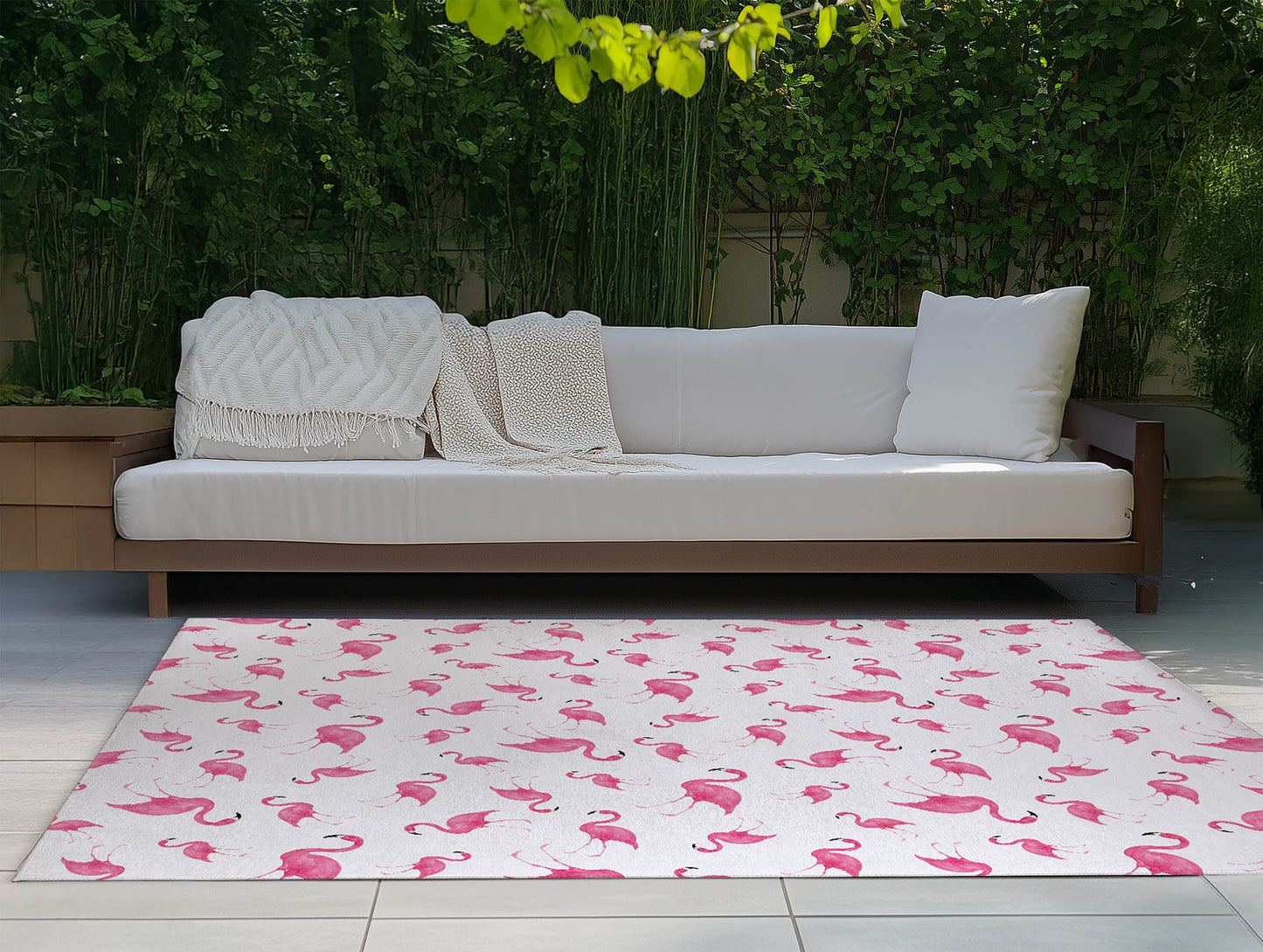 Summer Flamingo Outdoor Rug By Christopher's Corner