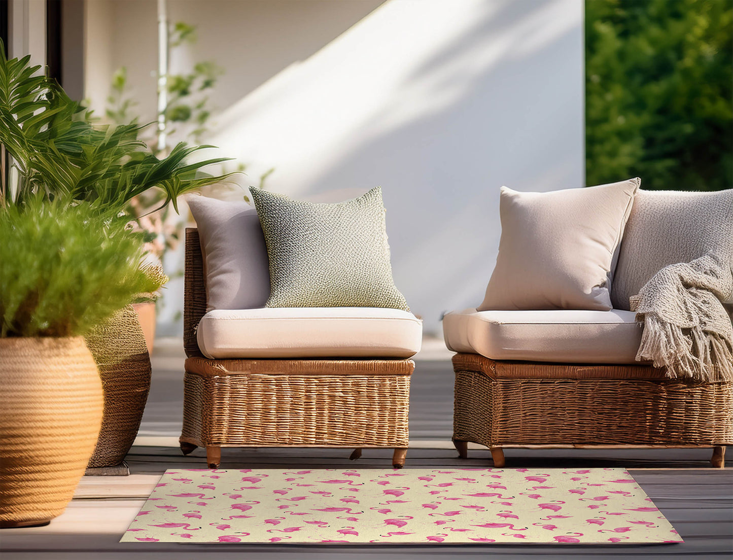 Summer Flamingo Outdoor Rug By Christopher's Corner