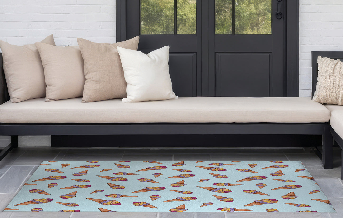 Summer Ice cream Outdoor Rug By Christopher's Corner