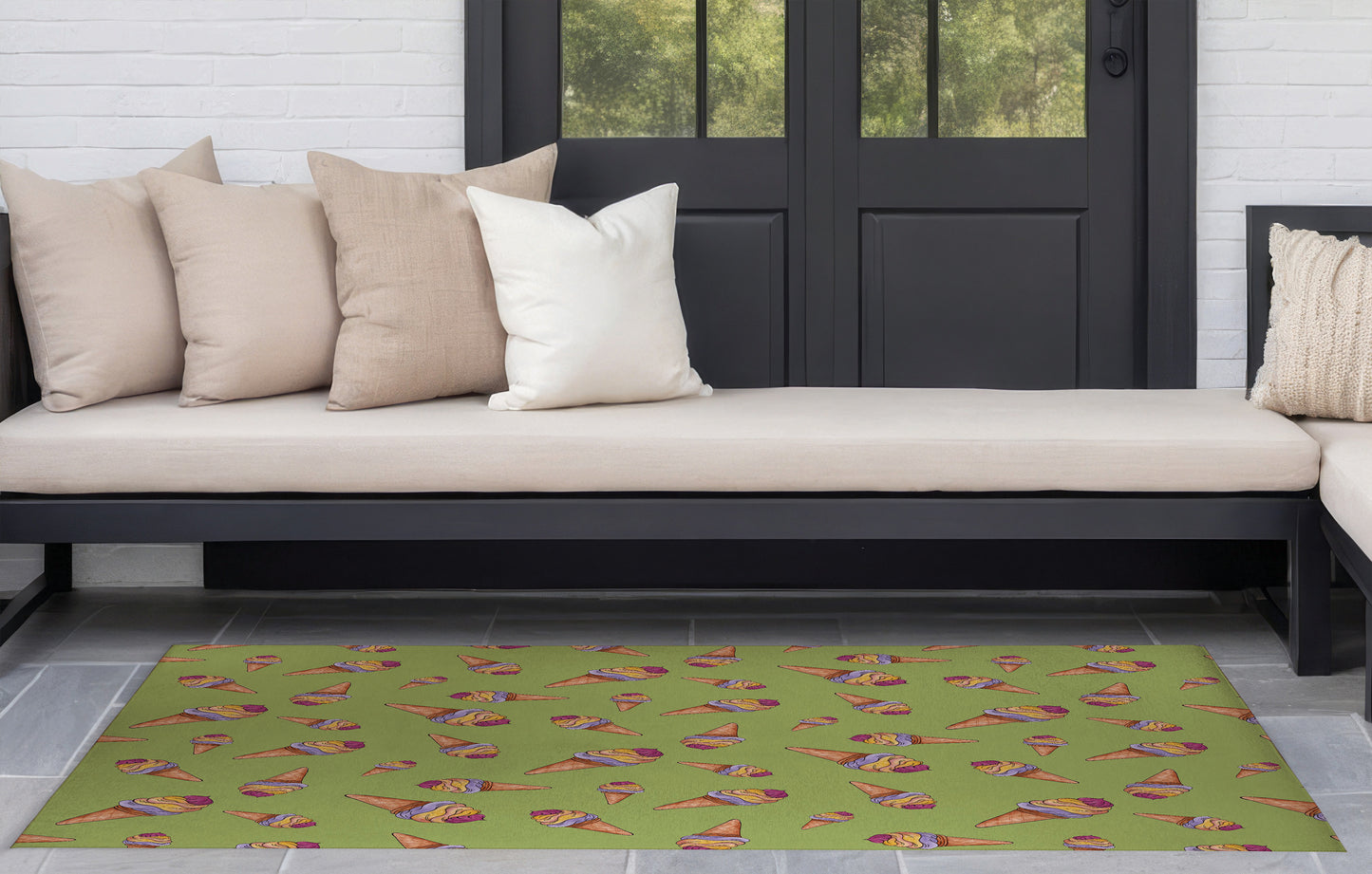 Summer Ice cream Outdoor Rug By Christopher's Corner