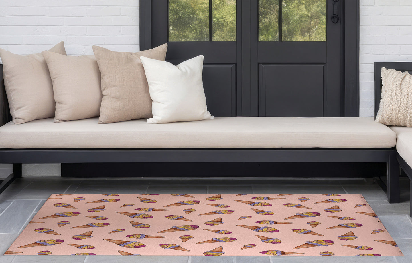 Summer Ice cream Outdoor Rug By Christopher's Corner