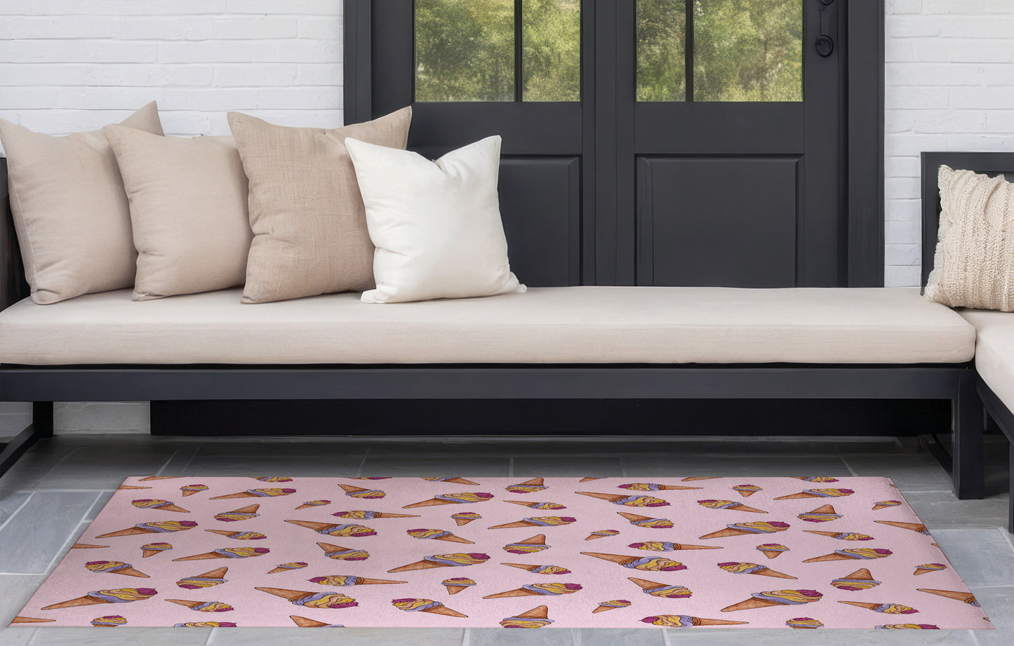Summer Ice cream Outdoor Rug By Christopher's Corner
