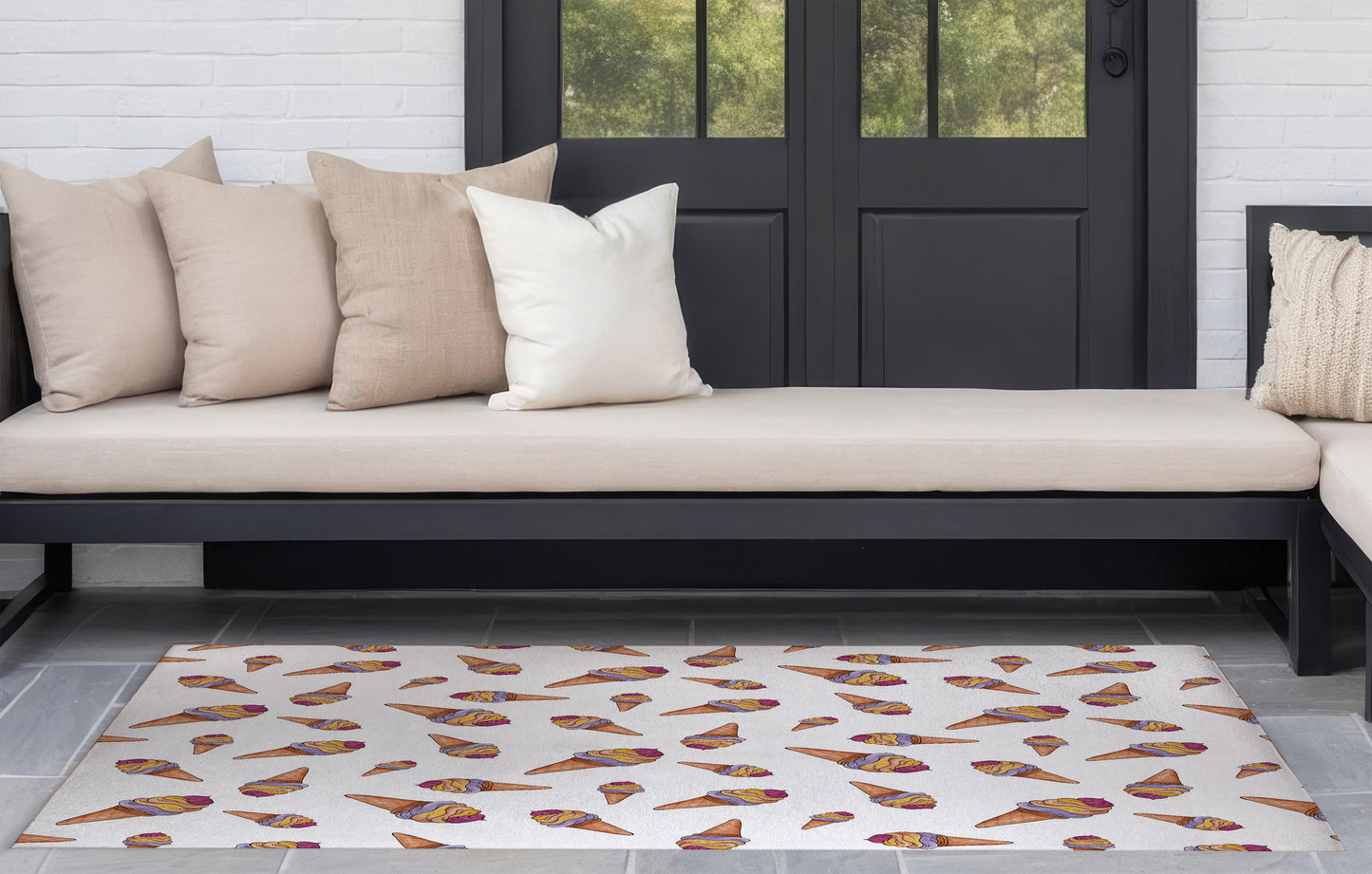 Summer Ice cream Outdoor Rug By Christopher's Corner