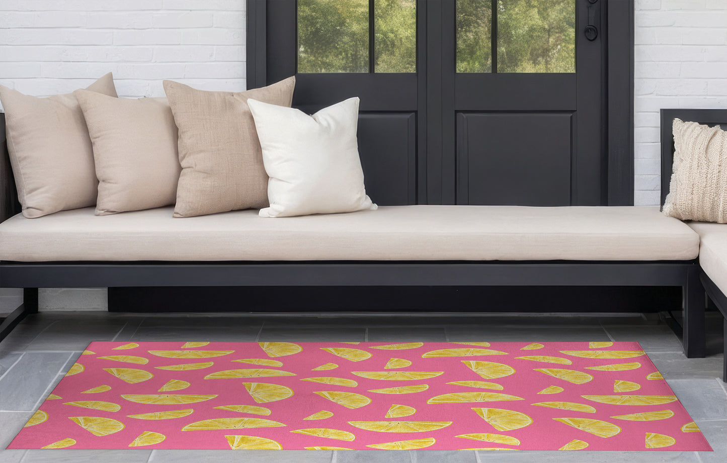 Summer Lemon Outdoor Rug By Christopher's Corner
