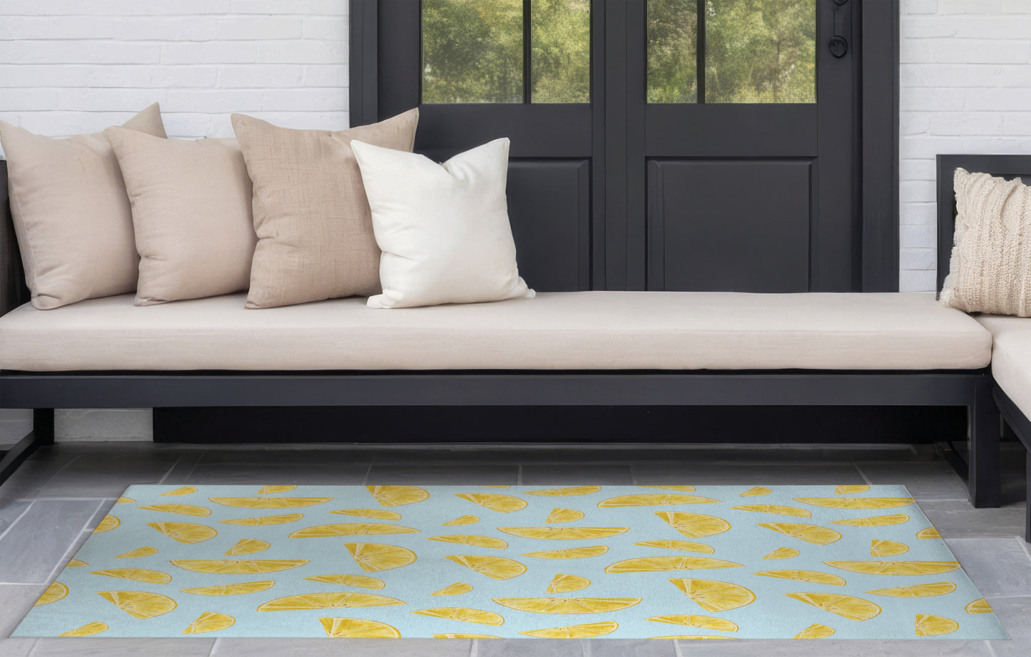 Summer Lemon Outdoor Rug By Christopher's Corner