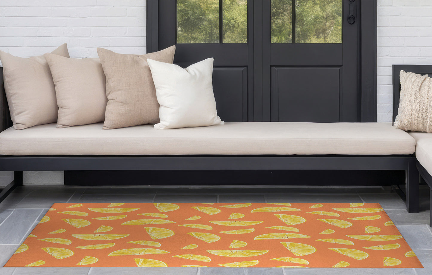 Summer Lemon Outdoor Rug By Christopher's Corner