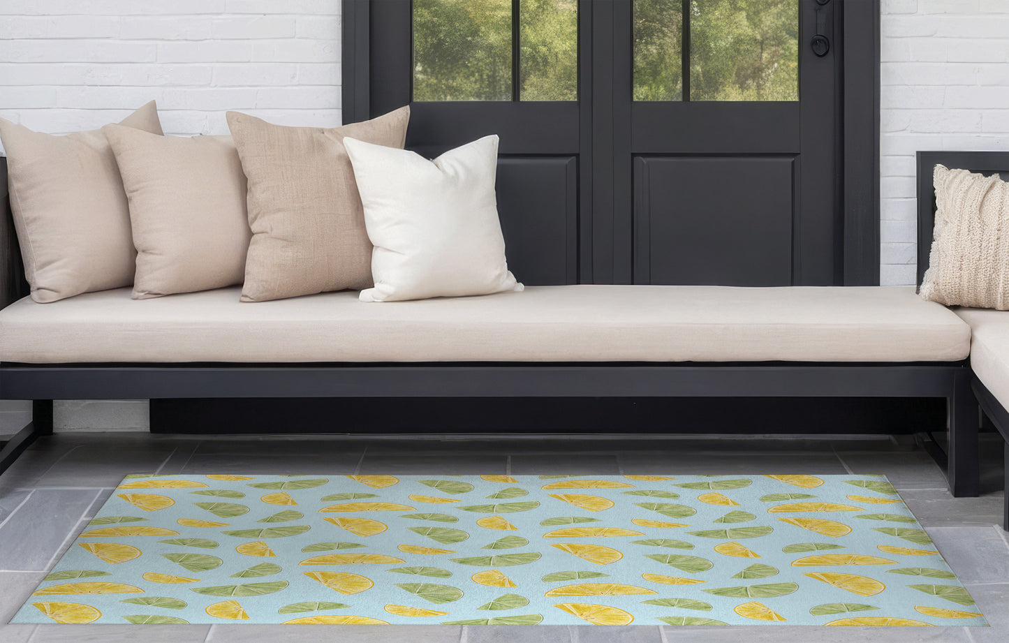 Summer Limes & Lemons Outdoor Rug By Christopher's Corner