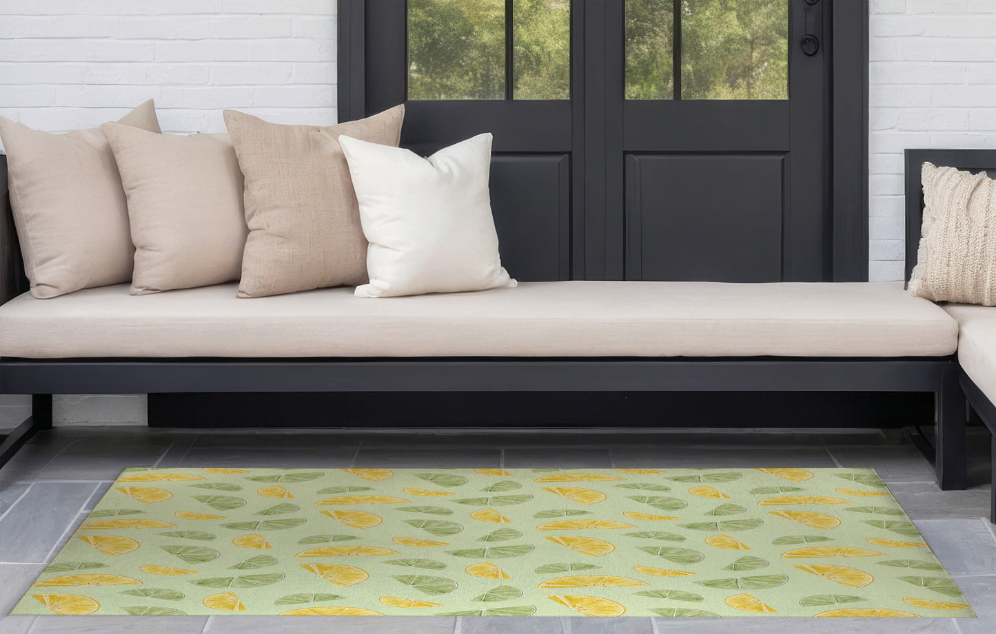 Summer Limes & Lemons Outdoor Rug By Christopher's Corner