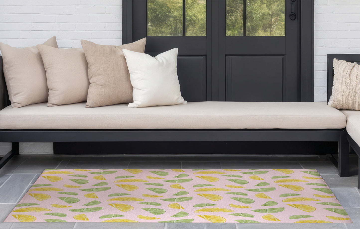 Summer Limes & Lemons Outdoor Rug By Christopher's Corner