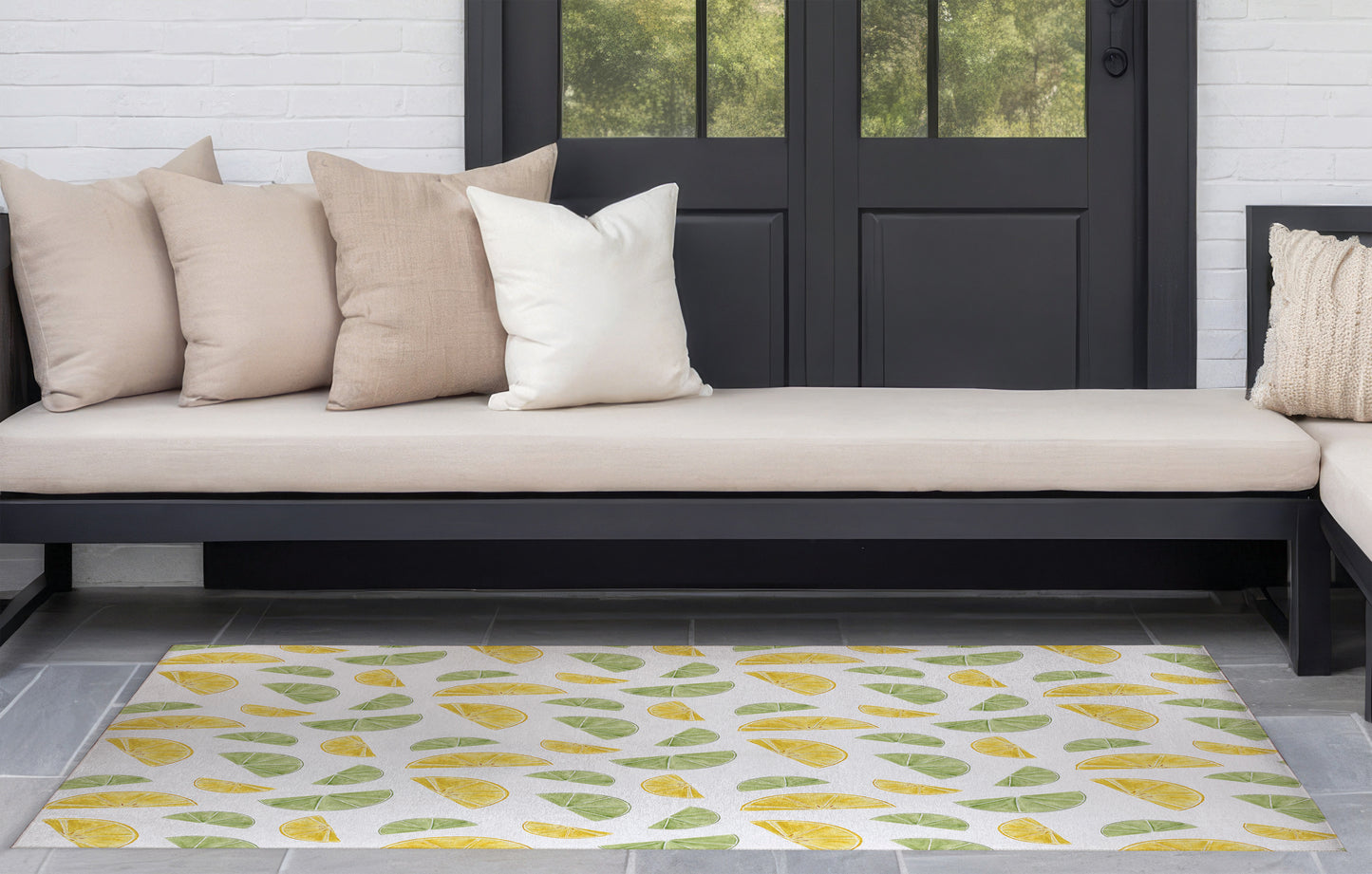 Summer Limes & Lemons Outdoor Rug By Christopher's Corner