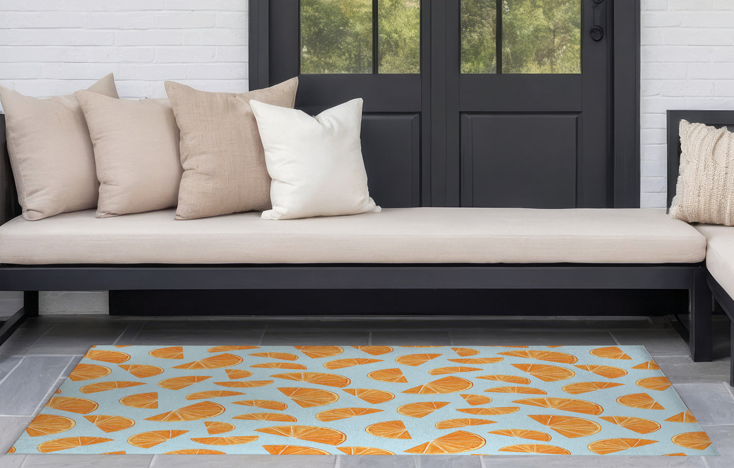 Summer Oranges Outdoor Rug By Christopher's Corner