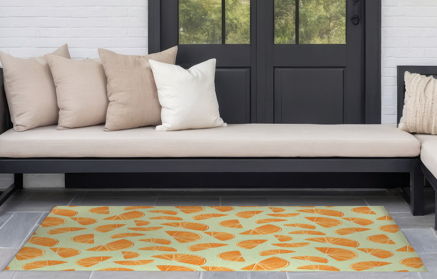 Summer Oranges Outdoor Rug By Christopher's Corner