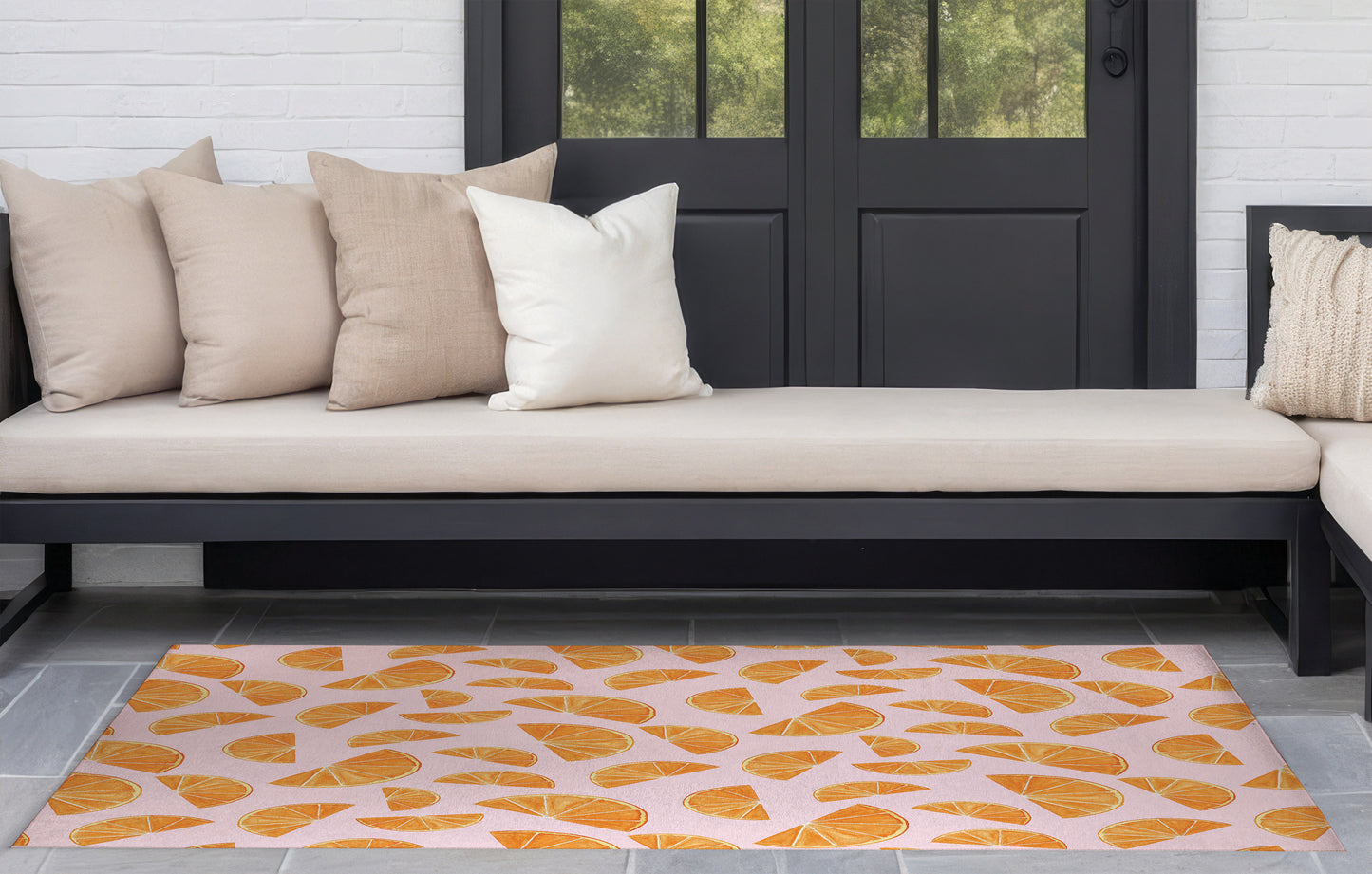 Summer Oranges Outdoor Rug By Christopher's Corner