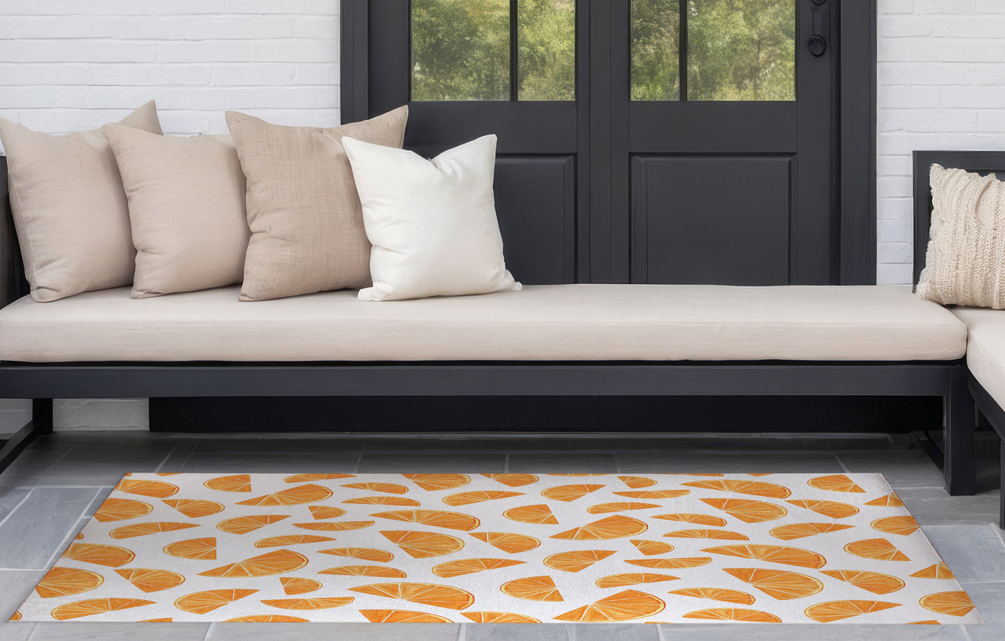 Summer Oranges Outdoor Rug By Christopher's Corner