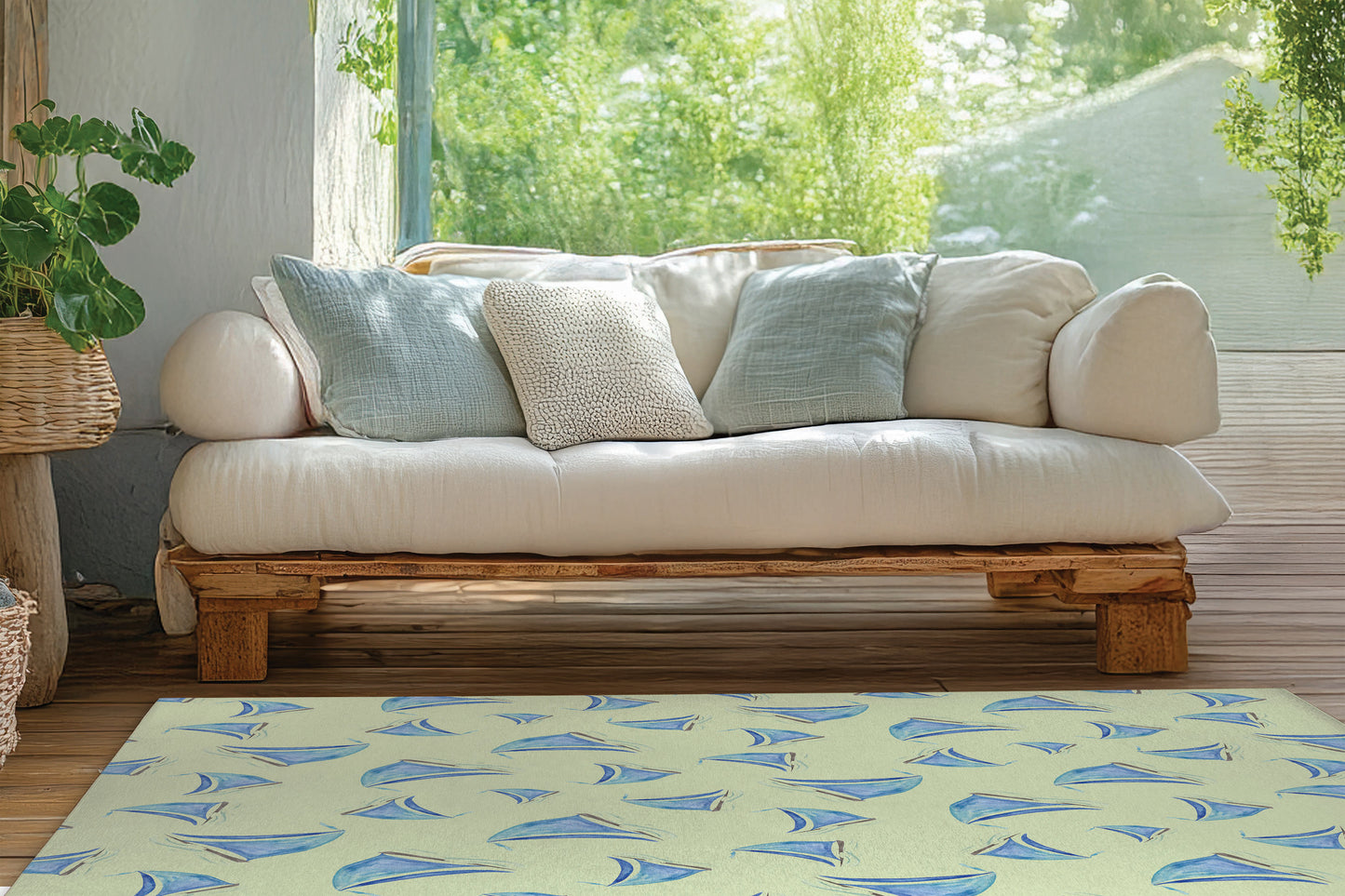 Summer Sailboats Outdoor Rug By Christopher's Corner