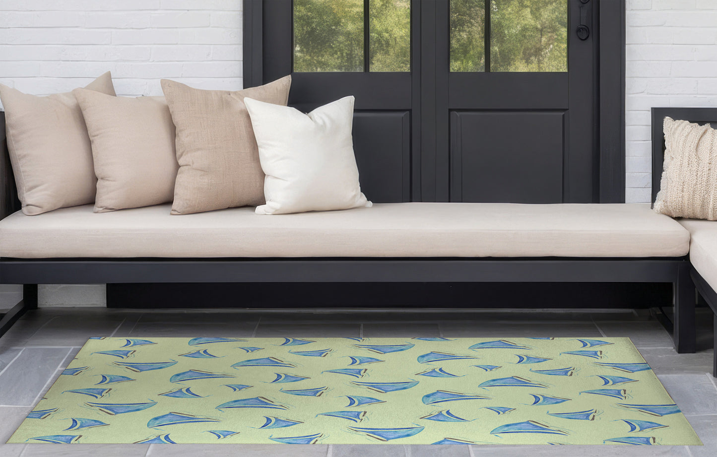 Summer Sailboats Outdoor Rug By Christopher's Corner