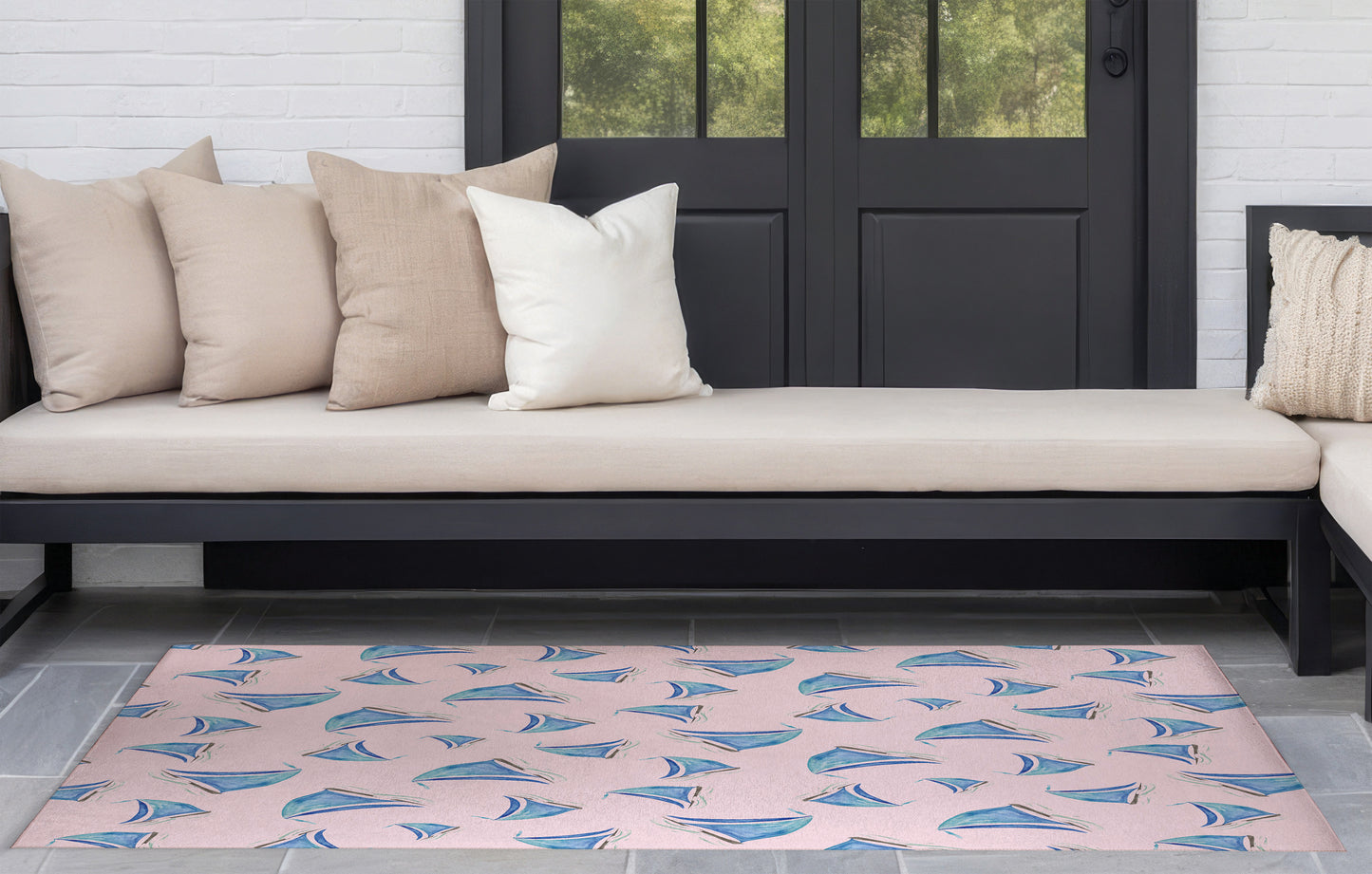 Summer Sailboats Outdoor Rug By Christopher's Corner