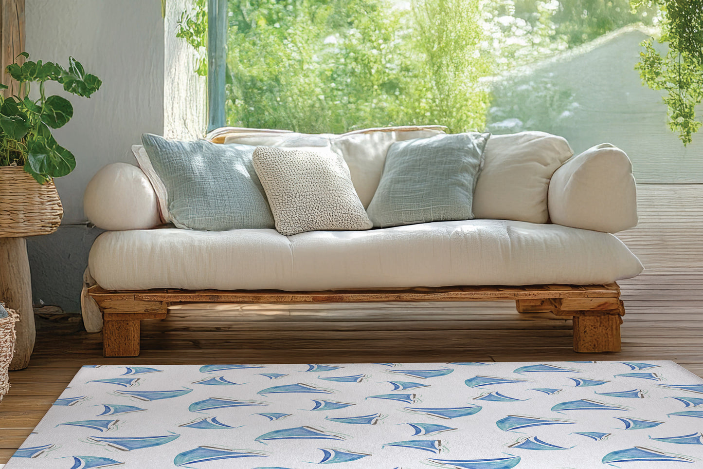 Summer Sailboats Outdoor Rug By Christopher's Corner