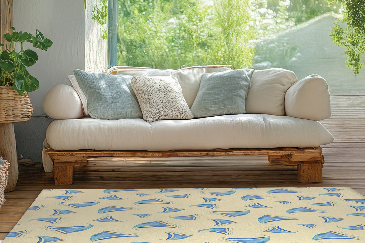 Summer Sailboats Outdoor Rug By Christopher's Corner