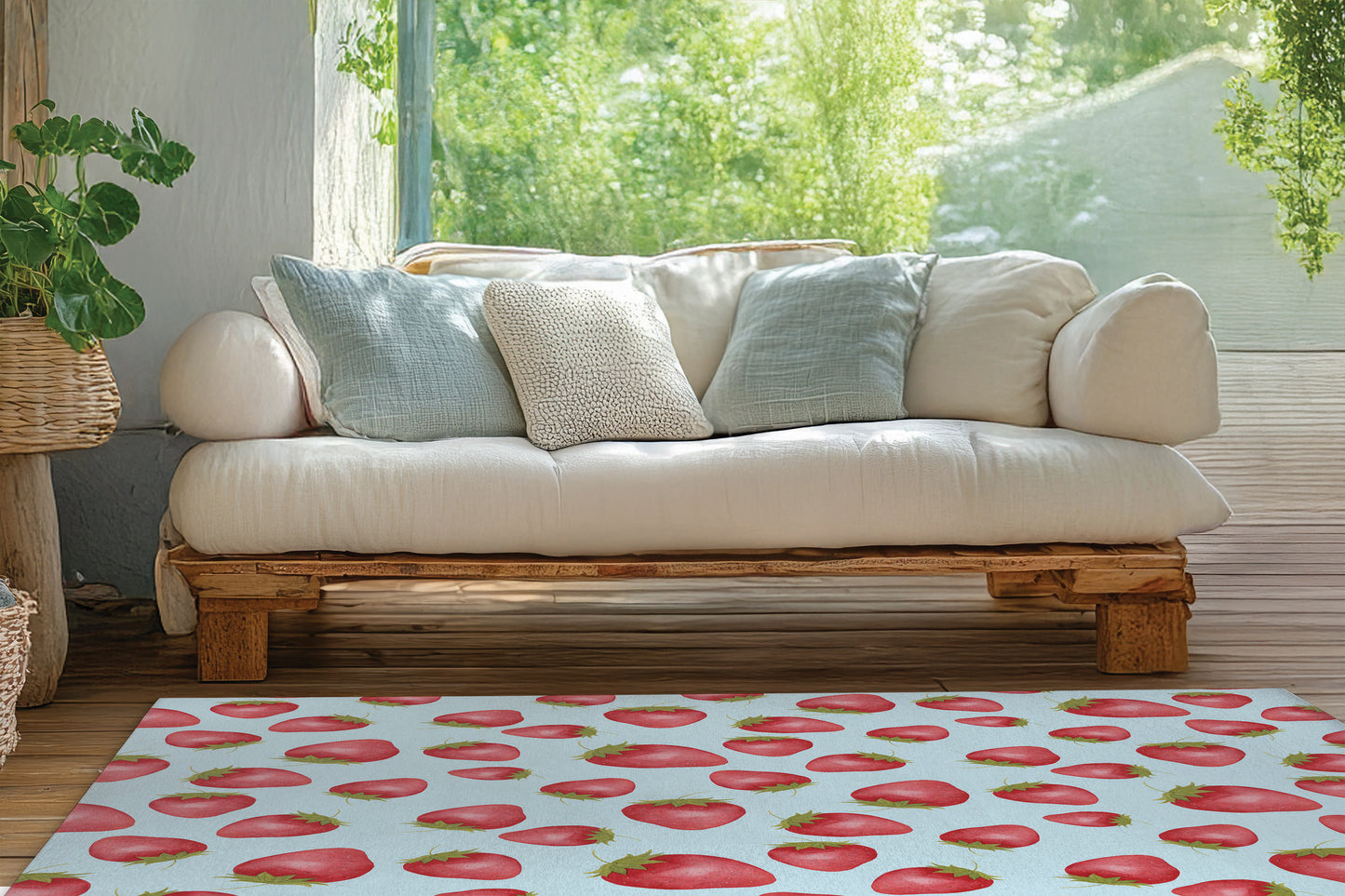 Summer Strawberries Outdoor Rug By Christopher's Corner