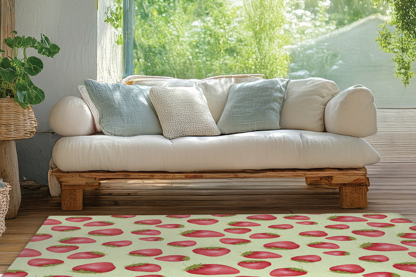 Summer Strawberries Outdoor Rug By Christopher's Corner