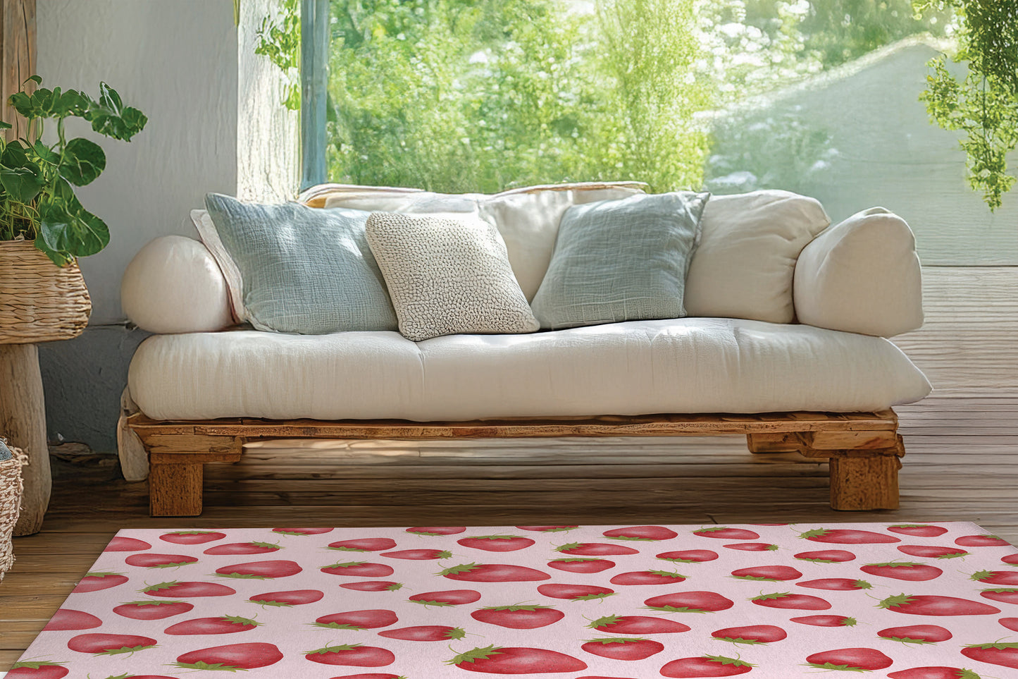 Summer Strawberries Outdoor Rug By Christopher's Corner