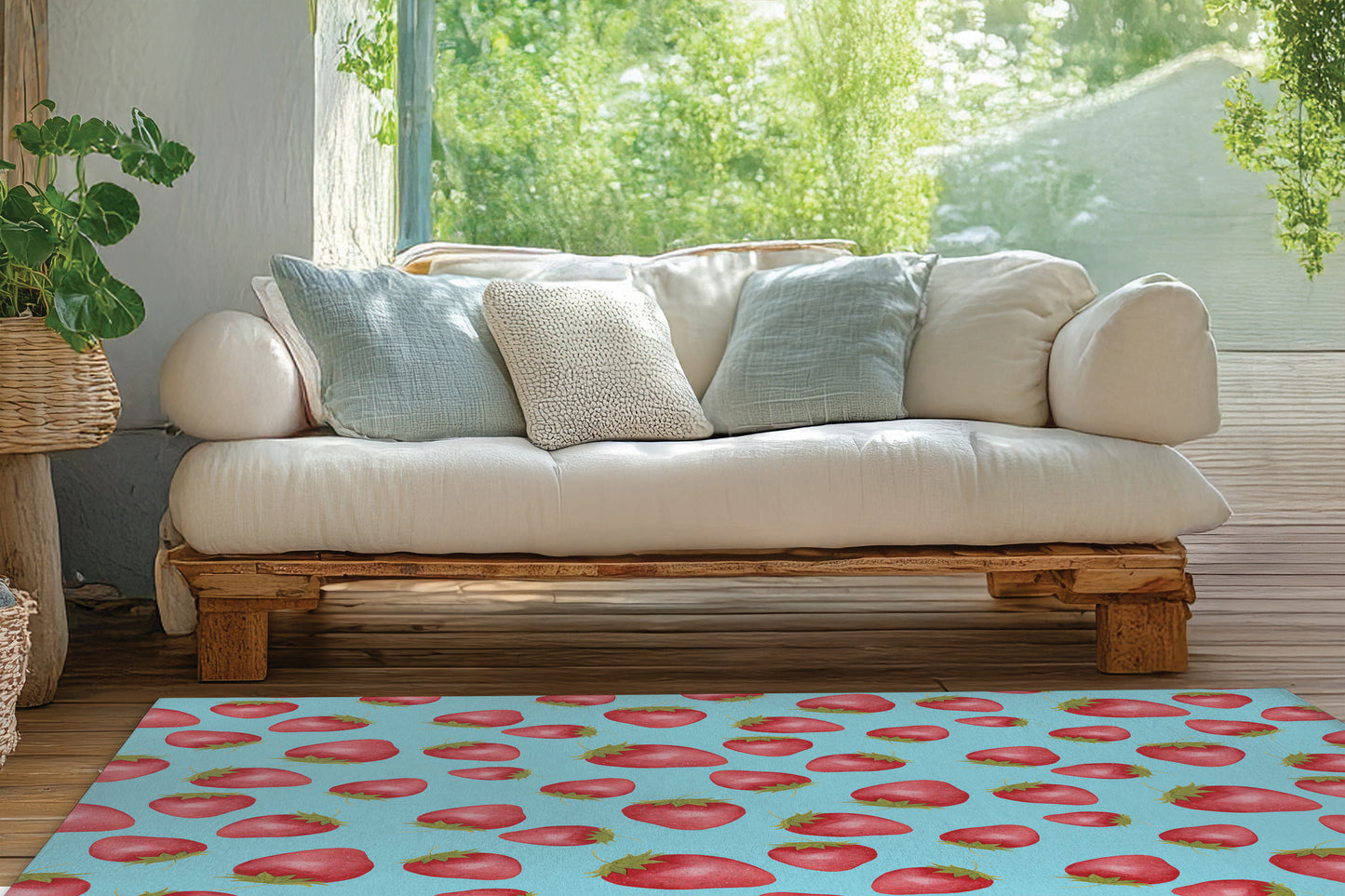 Summer Strawberries Outdoor Rug By Christopher's Corner