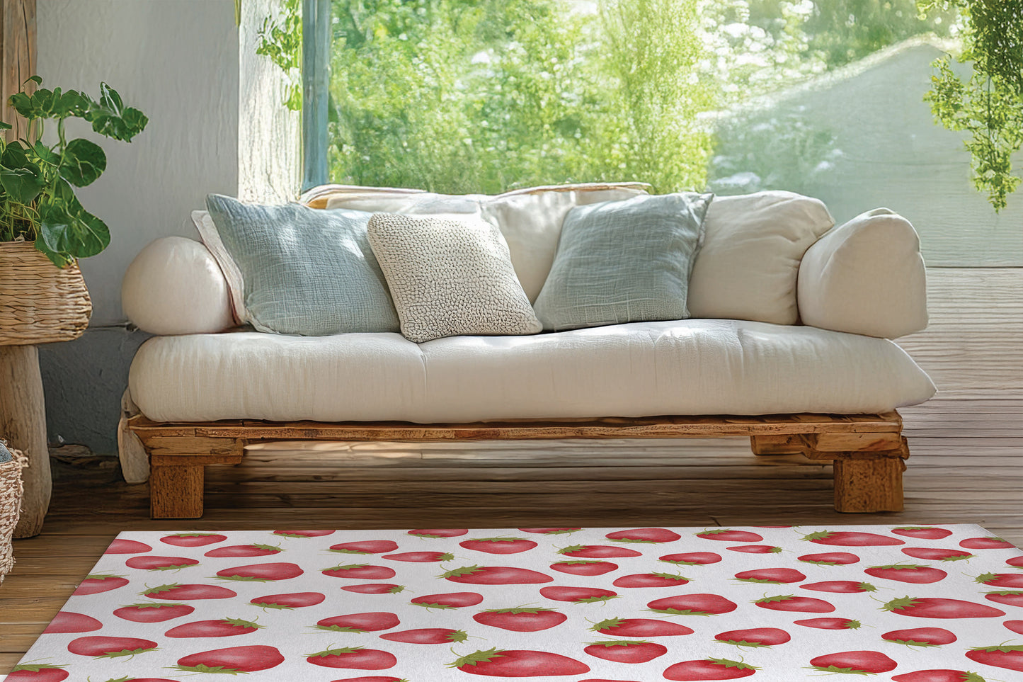 Summer Strawberries Outdoor Rug By Christopher's Corner