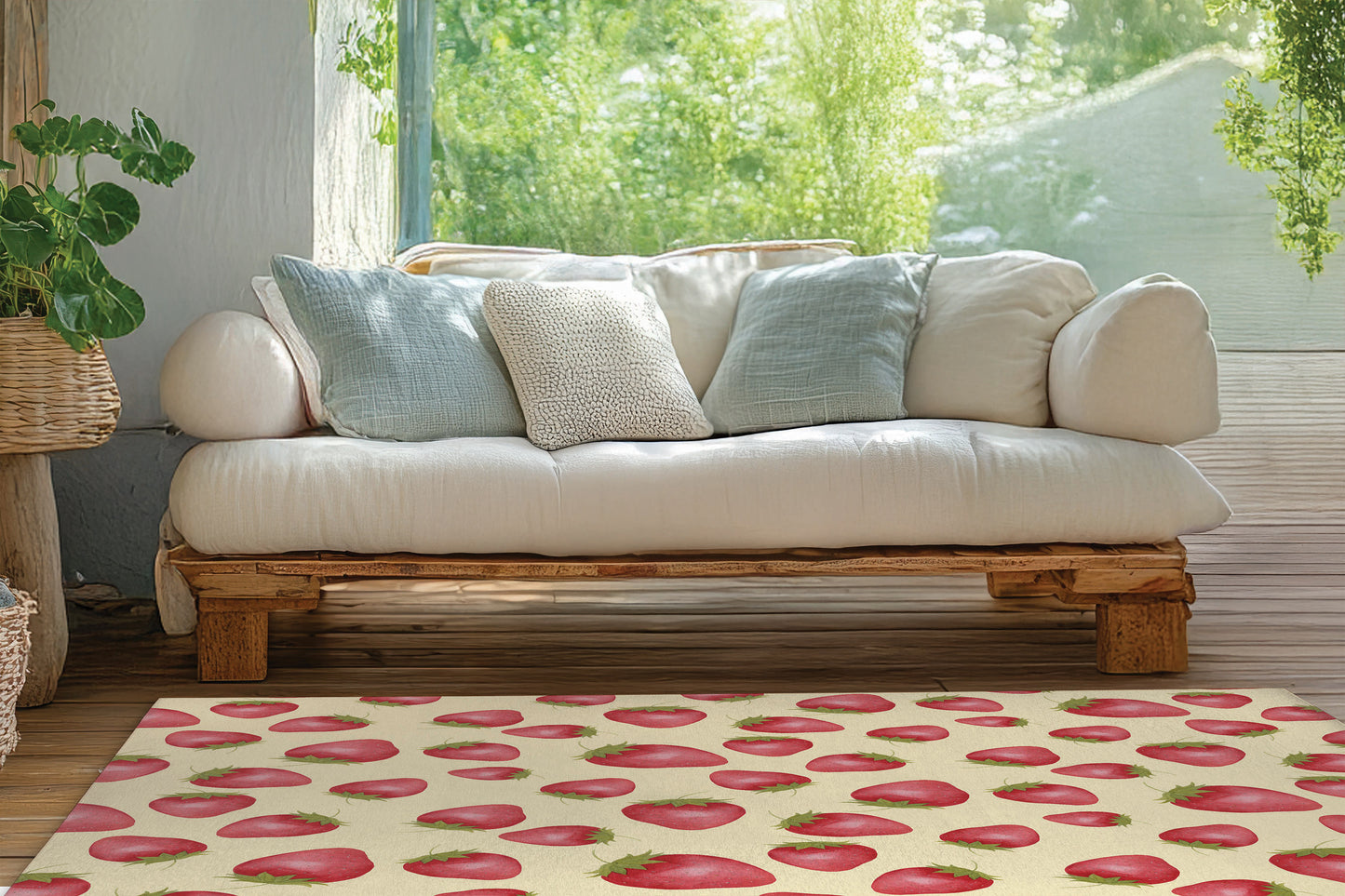 Summer Strawberries Outdoor Rug By Christopher's Corner