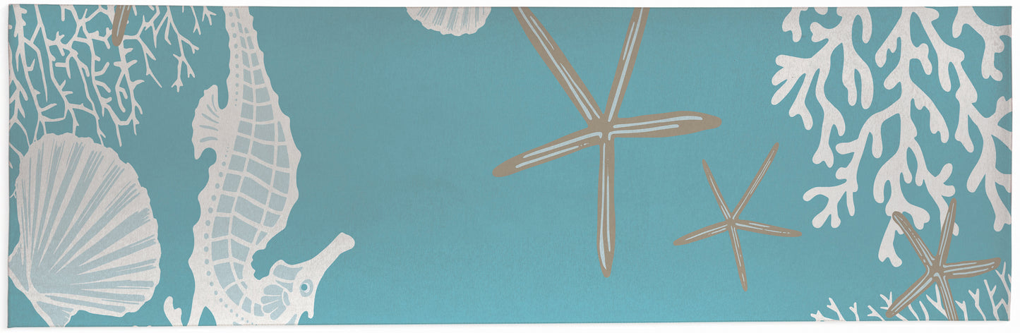 Coral & Seahorse Outdoor Rug By Christopher's Corner