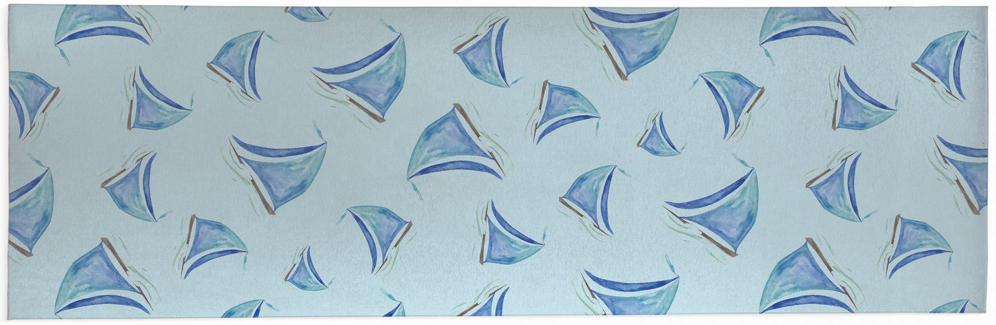 Summer Sailboats Outdoor Rug By Christopher's Corner