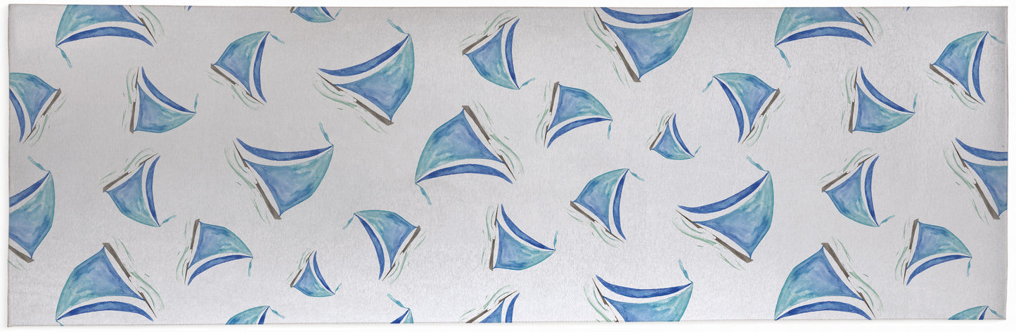 Summer Sailboats Outdoor Rug By Christopher's Corner