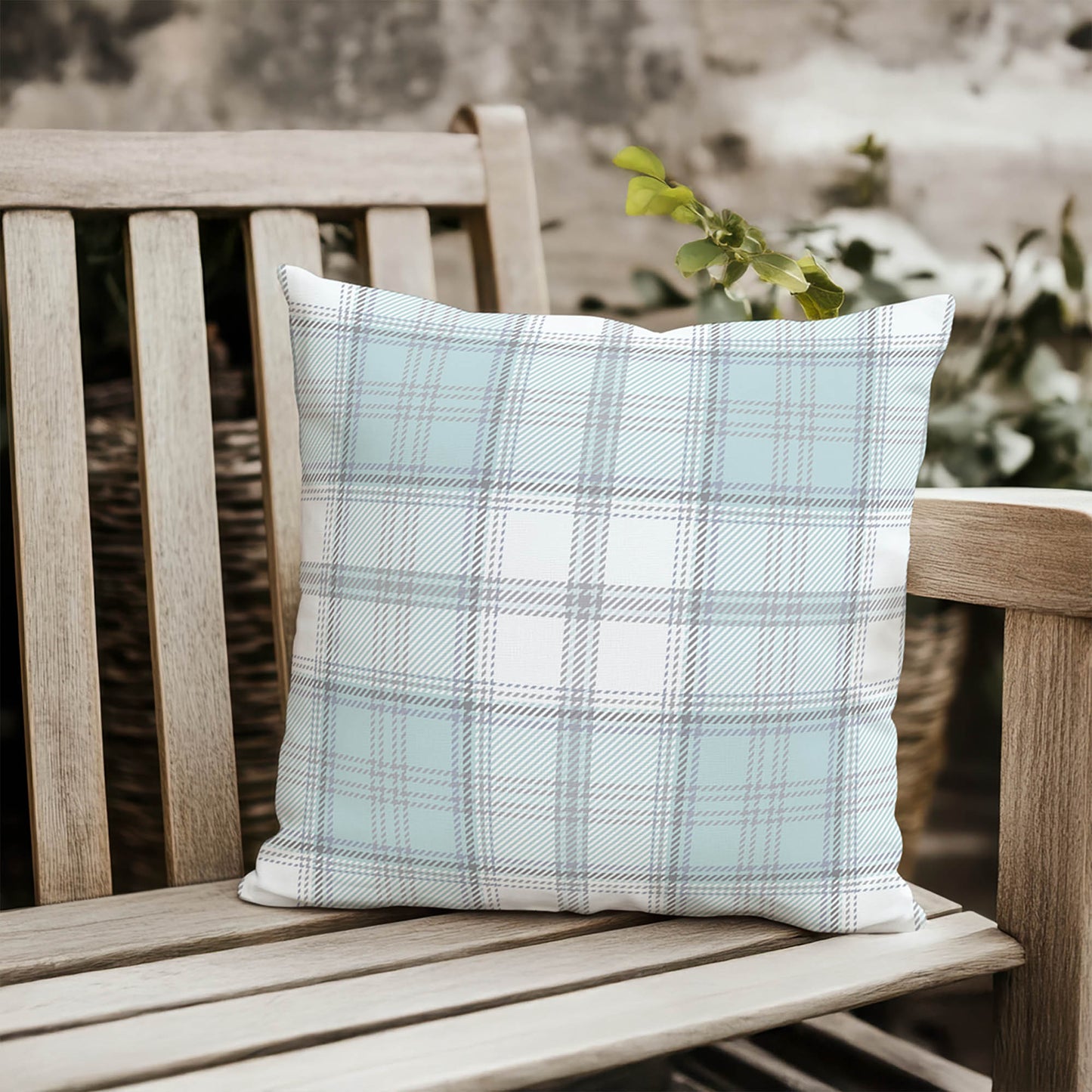 Bully Plaid Outdoor Pillow