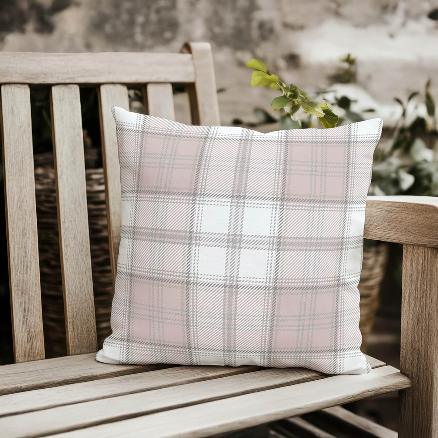 Bully Plaid Outdoor Pillow