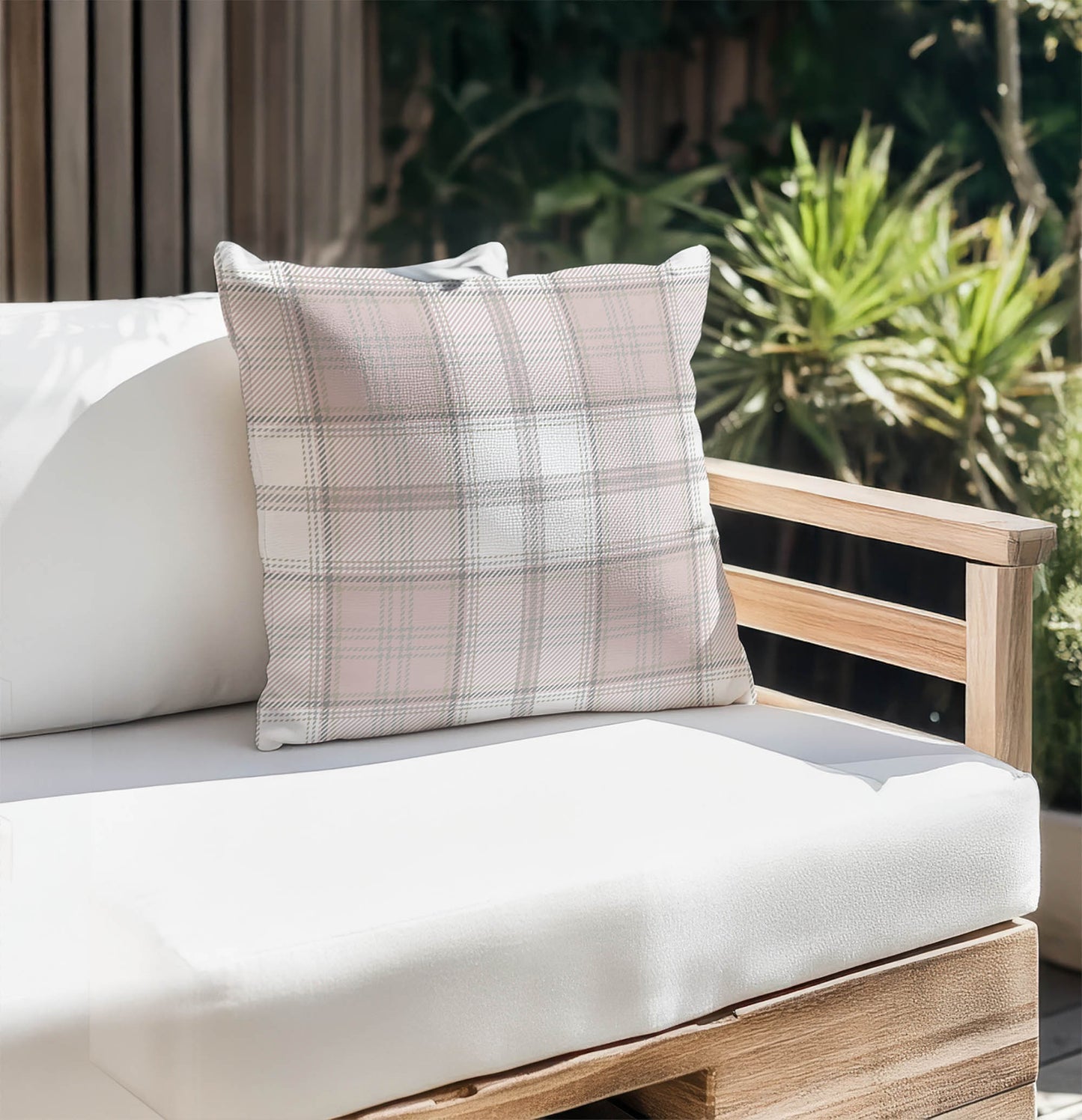Bully Plaid Outdoor Pillow